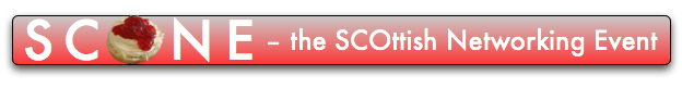 SCONE (the SCOttish Networking Event) banner